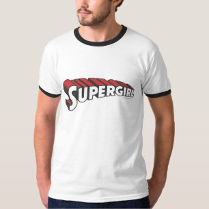 T-shirts Logotipo vermelho e branco da Supergirl