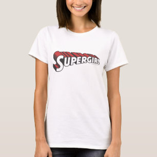 T-shirts Logotipo vermelho e branco de Supergirl