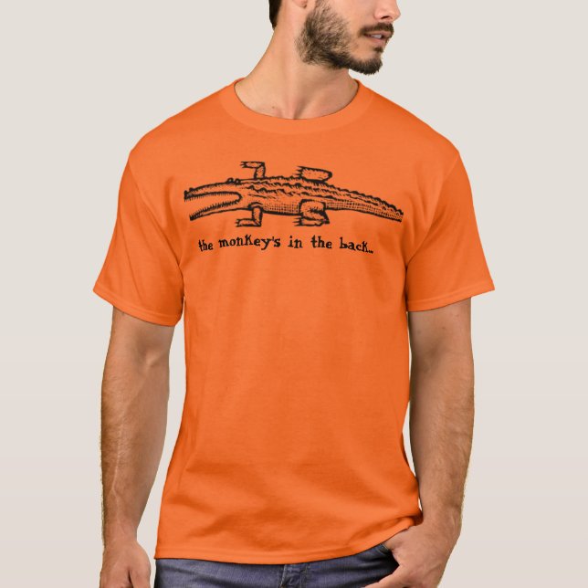 T-shirts logotipo, você viu o macaco? 4 (Frente)