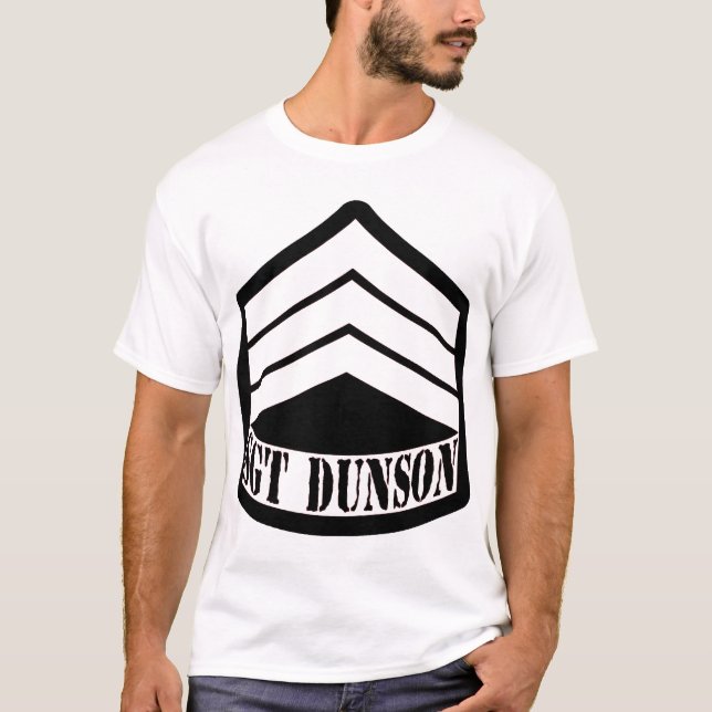 T-shirts LOGOTIPO wh/Blk de SGT DUNSON (Frente)