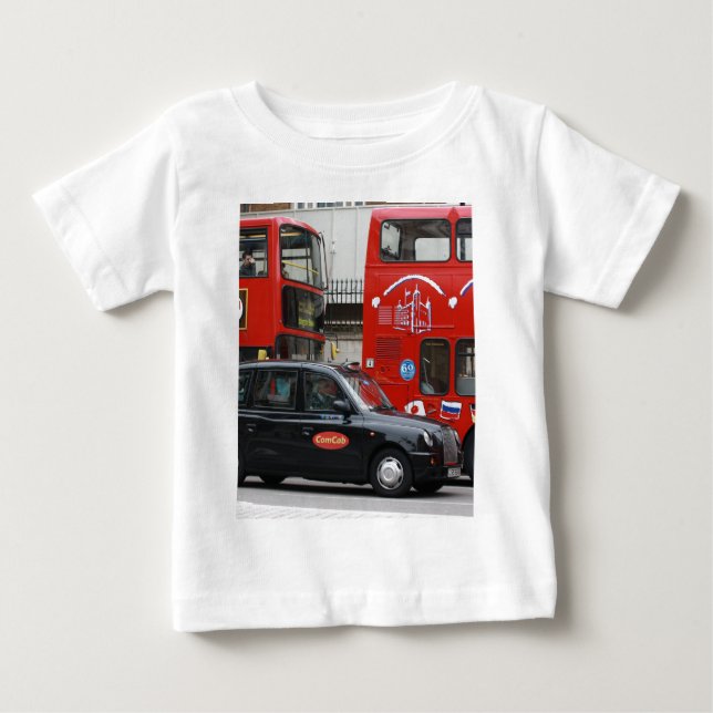 T-shirts London Black Cab Taxi (Frente)