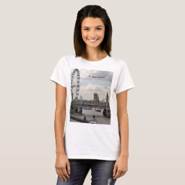 T-shirts London England Skyline, Big Ben, London Eye, Thame