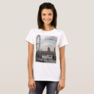 T-shirts London England Skyline, Big Ben, London Eye, Thame