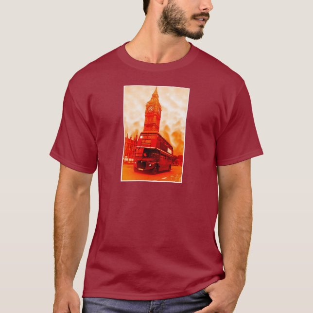 T-shirts London Red Bus e o Big Ben (Frente)