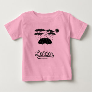 T-shirts Londres sob um guarda-chuva