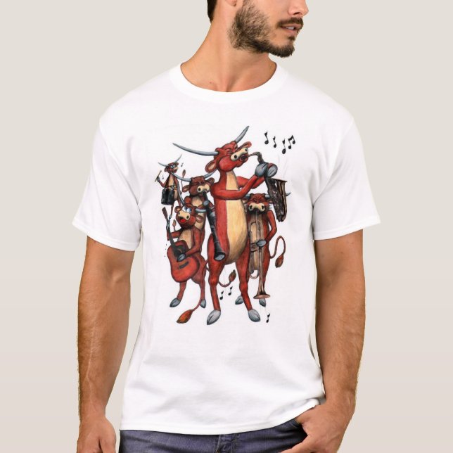 T-shirts longhorn MOO-SIC (Frente)