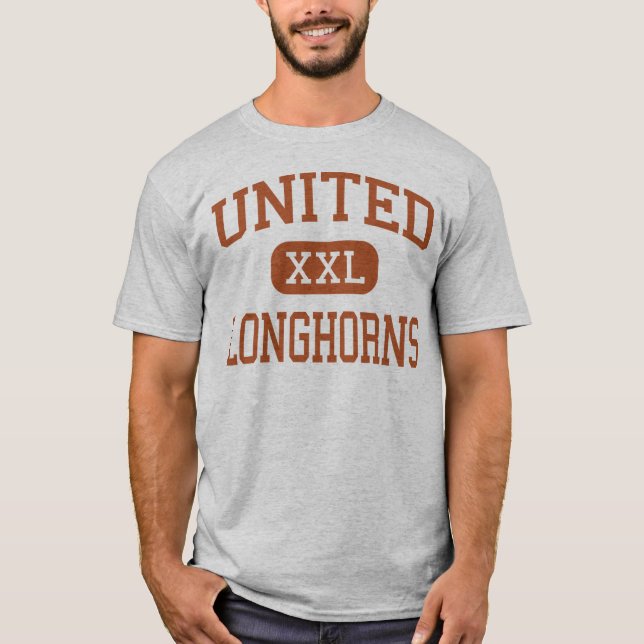 T-shirts - Longhorns - segundo grau unido - Laredo Texas (Frente)