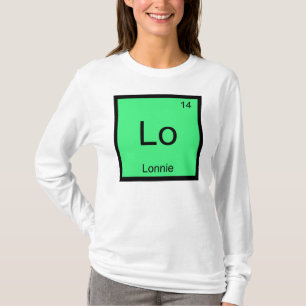 T-shirts Lonnie Nome Elemento Químico Tabela Periódica