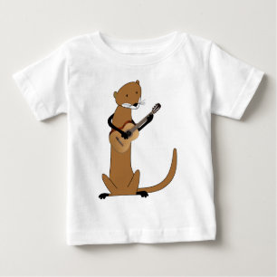 T-shirts Lontra que joga a guitarra