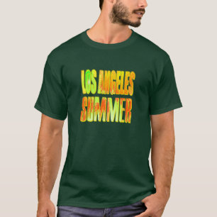 T-shirts "Los Angeles Summer Letter Yellow Orange Shirt"