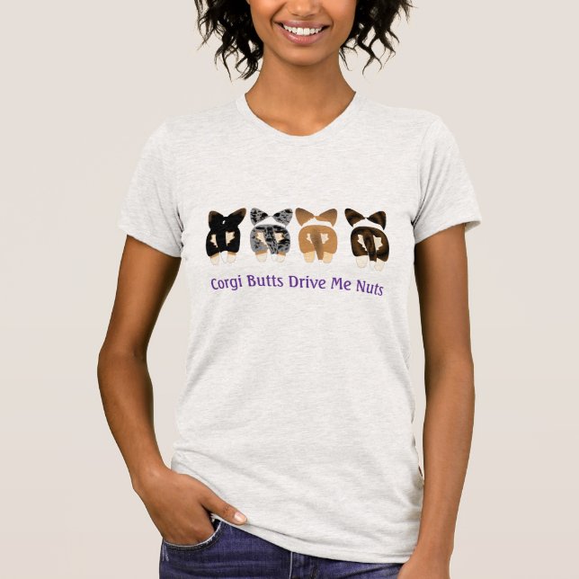 T-shirts Loucos Corgi Drive Me (Frente)