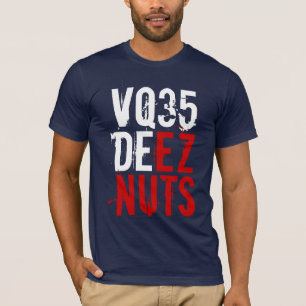 T-shirts LOUCOS de VQ35 DEEZ (vermelhos/branco)