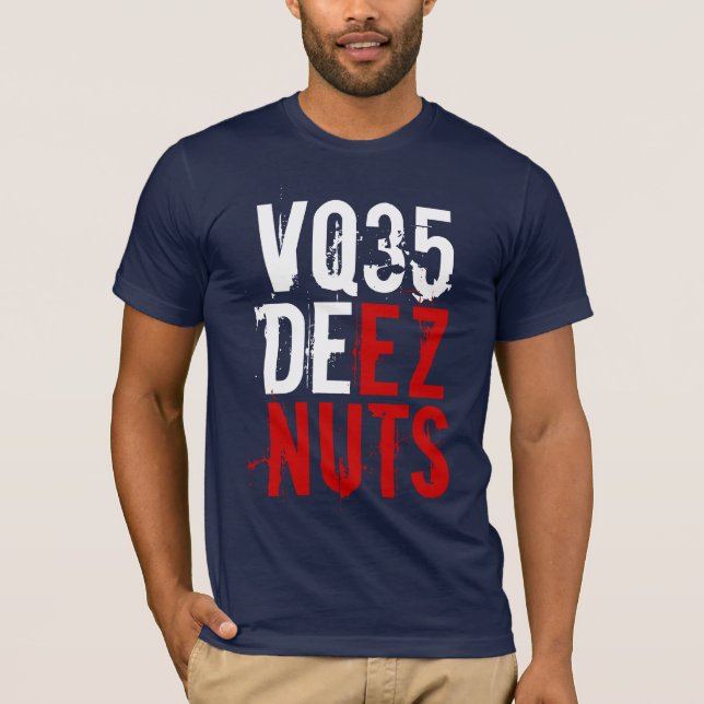 T-shirts LOUCOS de VQ35 DEEZ (vermelhos/branco) (Frente)