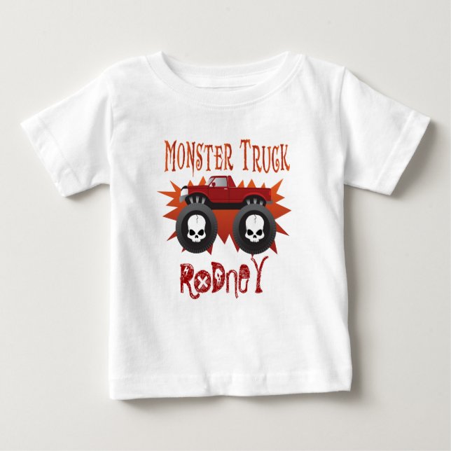 T-shirts Loucura do monster truck (Frente)