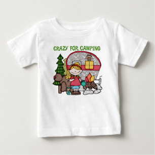 T-shirts Loura Louca Por Acampamento