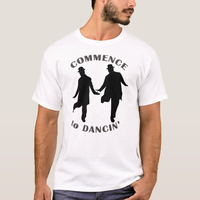 T-shirts Louro e résistente - comece a Dancin (Frente)