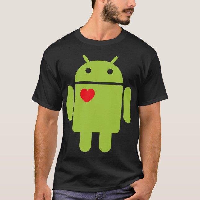 T-shirts Love Android (Frente)