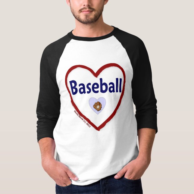 T-shirts Love Baseball (Frente)