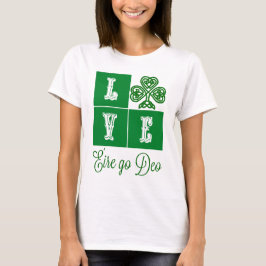 T-shirts Love Celtic Shamrock Hearts Ireland Motto