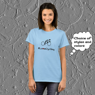 T-shirts Love Cycling, ciclista