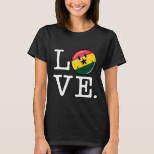 T-shirts Love Ghana Smiling Ghanian Flag