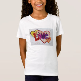 T-shirts Love Heart Rings Glitter Inspirational Art Shirt