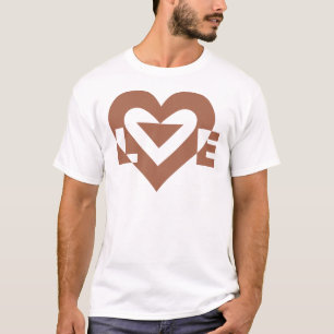 T-shirts Love Mocha Brown