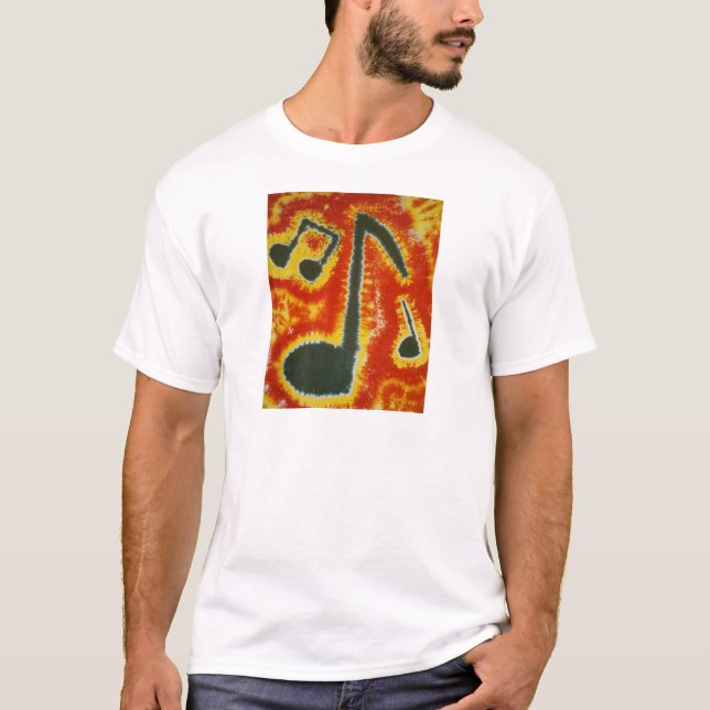 T-shirts Love Music Notes Phat Dyes Tie Dyes (Frente)