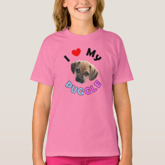 T-shirts Love My Puggle Kids Shirt
