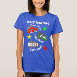 T-shirts Love Peace Rocks Kindness Rock Painting Graphic