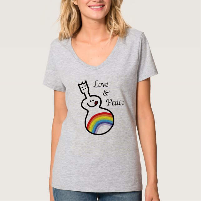 T-shirts Love & Peace Uke (Frente)