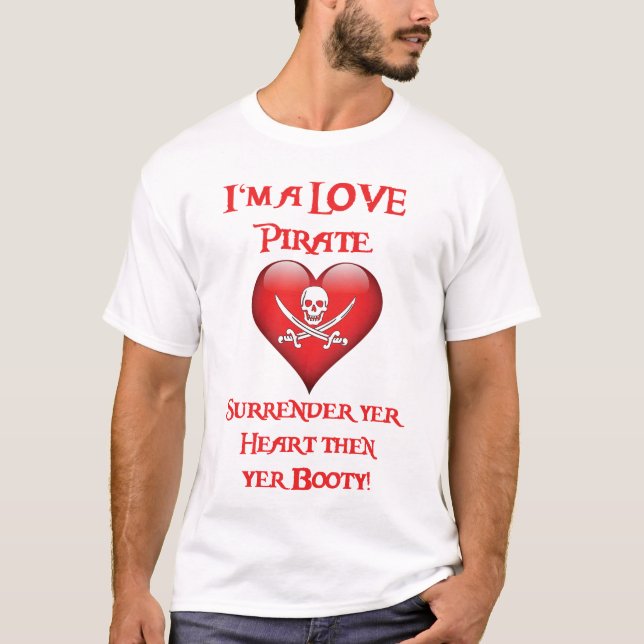 T-shirts Love Pirate - Renda Seu Coração (Frente)