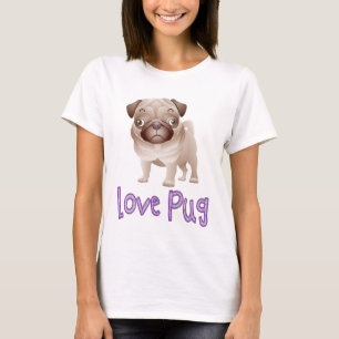 T-shirts Love Pug Puppy Dog Graphic T Shirt