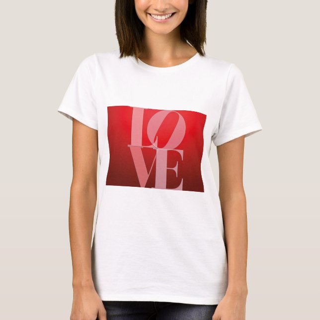 T-shirts Love Romance Red Pink (Frente)