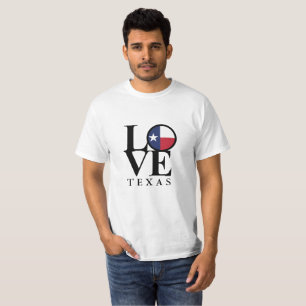 T-shirts LOVE Texas Mens White Tee