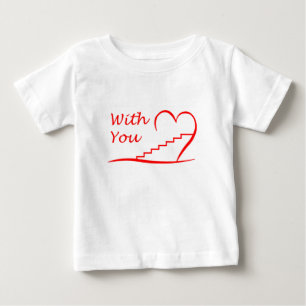 T-shirts Love You contigo, juntos acima as escadas