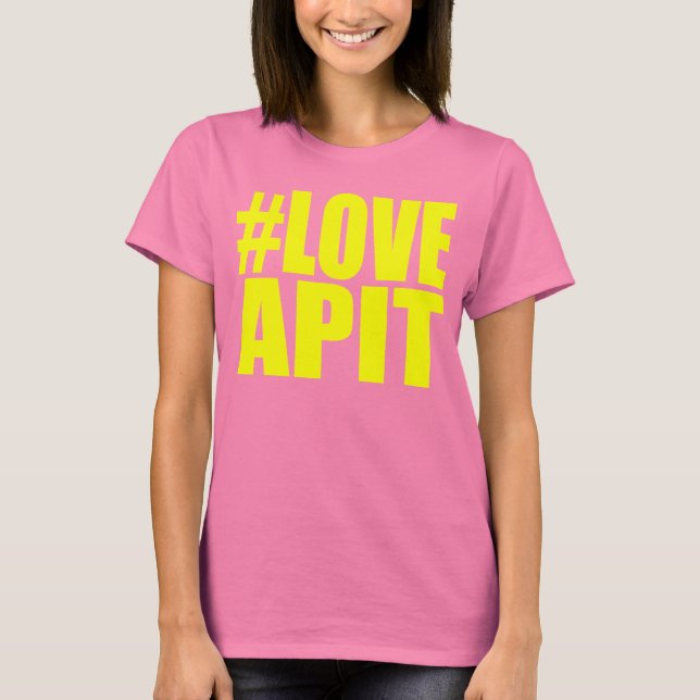 T-shirts #LOVEAPIT Mulher Amarela AA T - OUTRAS CORES DISPO (Frente)