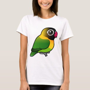 T-shirts Lovebird Amarelo-colocado um colar