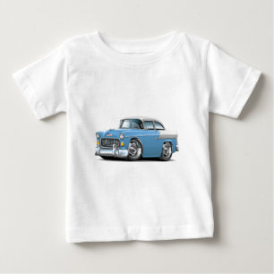 T-shirts Lt 1955 de Chevy Belair Azul-Branco Carro