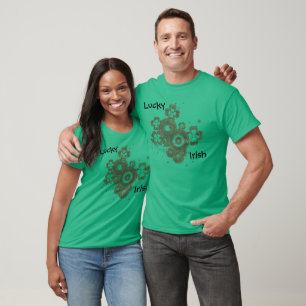 T-shirts Lucky Four Leaf Clover - Irlandês Sortudo