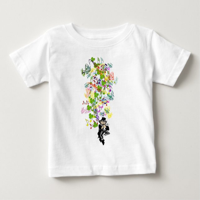T-shirts Lucky Leprechaun Com Shamrocks (Frente)