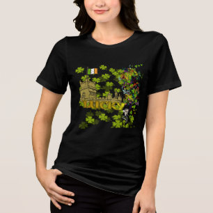 T-shirts Lucky Leprechaun e seu Castelo Irlandês