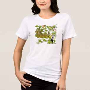 T-shirts Lucky Leprechaun e seu Castelo Irlandês