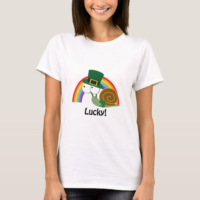 T-shirts Lucky Leprechaun Snail (Frente)