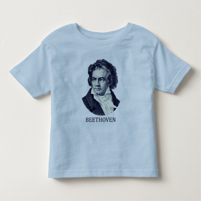 T-shirts Ludwig van Beethoven, azul (Frente)