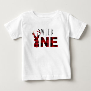 T-shirts Lumberjack Xadrez Wild One   Primeiro Aniversário