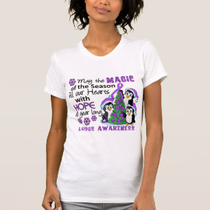 T-shirts Lúpus dos pinguins do Natal