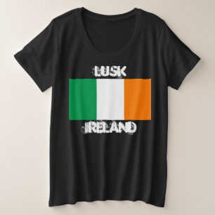T-shirts Lusk, Irlanda com bandeira irlandesa