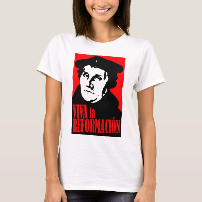 T-shirts LUTHER de Reformacion do la de Viva (Frente)