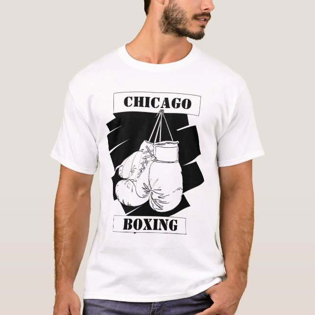 T-shirts Luvas de encaixotamento de Chicago (Frente)